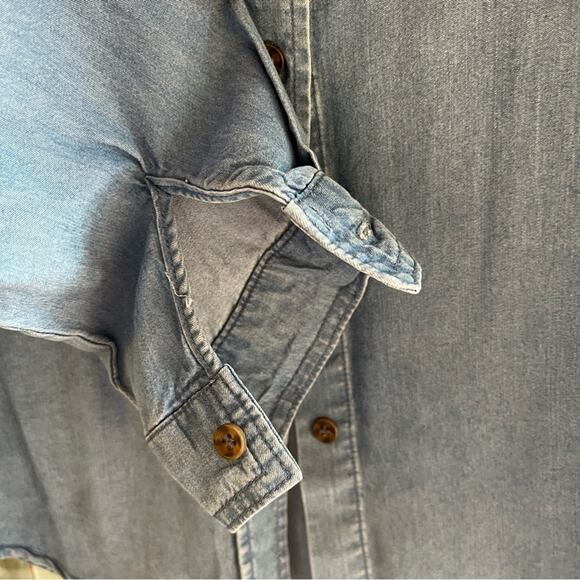 Lane Tree Women’s Denim Kara Button Down Sz Lg - Picture 5 of 9